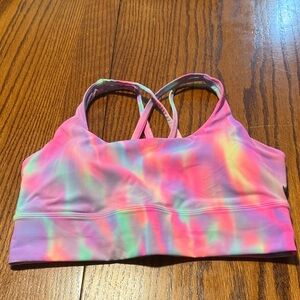 Multicolor square dot lululemon bra